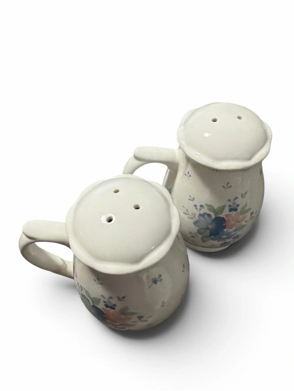 Vintage 3 piece ceramic counter set, by Baker, Hart & Stuart “Dauphine” pattern